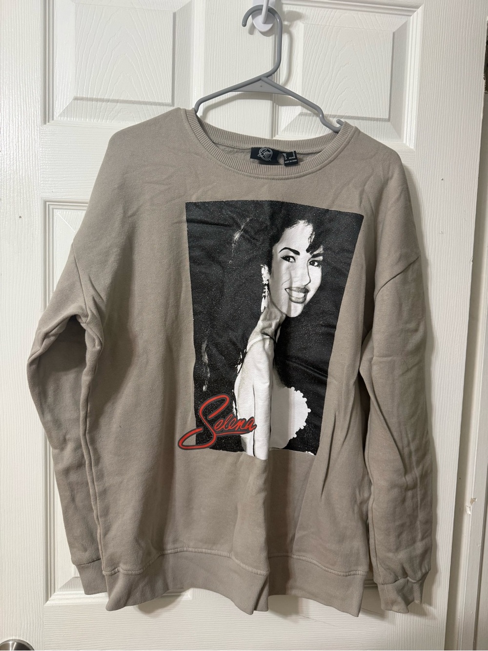 Forever 21 Selena Graphic Crewneck Sweatshirt - Taupe